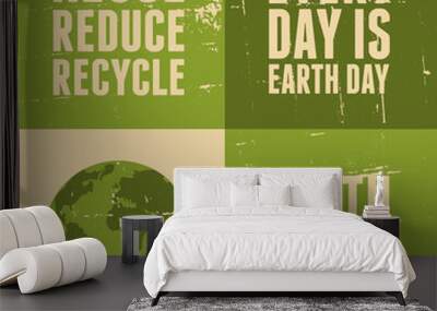 earth day cards collection Wall mural