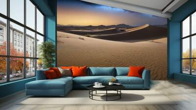 dessert dunes and night sky Wall mural