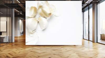 garlic on white background Wall mural