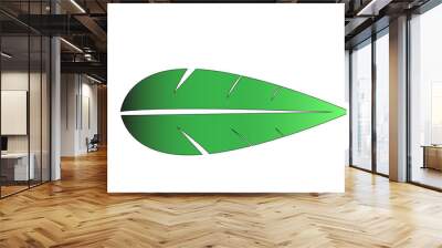 isolated green leaf symbol Wall mural