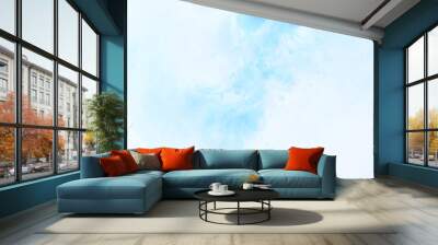 modern pastel blue water colour background Wall mural