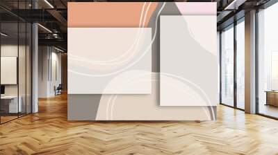 modern pastel colours presentation template with free space for text Wall mural