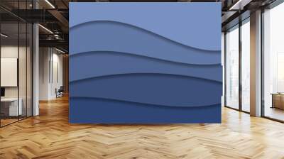 navy blue modern wavy wallpaper Wall mural