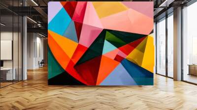 Abstract colorful geometric shapes background Wall mural