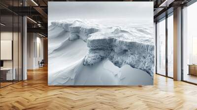 Frozen arctic landscape with snow and ice Wall mural