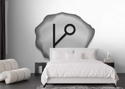 Ancient rune on the stone. Vector illustration. Wall mural