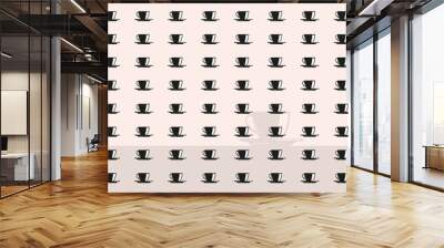 Coffee cups. Abstract background. Vector illustration. Wall mural