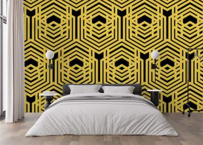 Gold art deco seamless pattern. Vector illustration EPS 10 Wall mural