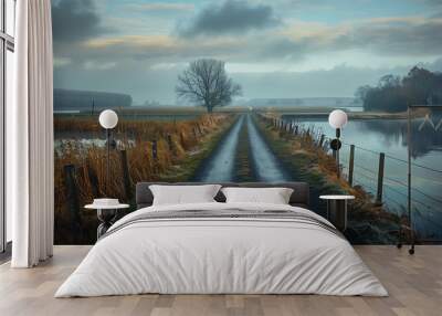 countryside road Wall mural