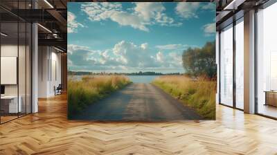 countryside road Wall mural