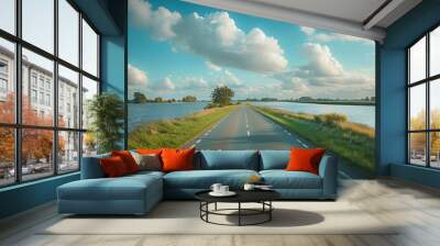 countryside road Wall mural