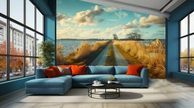 countryside road Wall mural