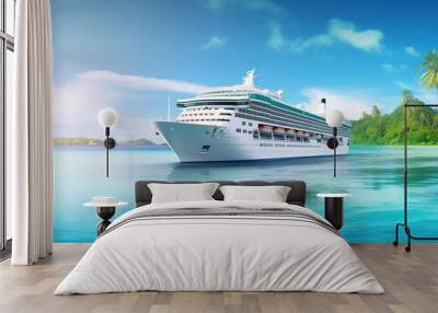 cruise ship in the sea Wall mural