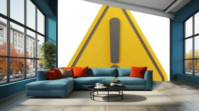 exclamation danger sign 3d illustration Wall mural