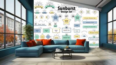 Sunburst Design Set サンバースト見出しフレームセット Wall mural