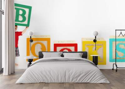 Alphabet Blocks BOOKS Wall mural