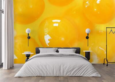 Egg Yolk Close Up Background Wall mural