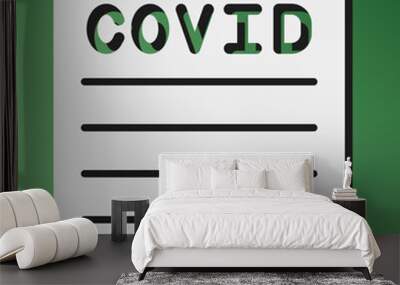  Covid Report Vector Glyph Gradient Background Icon Desig Wall mural