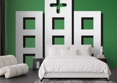  Hospital Vector Glyph Gradient Background Icon Desig Wall mural