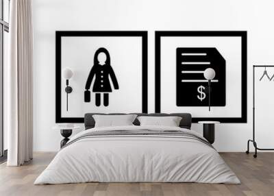 2 business Icons For Personal And Commercial Use... Wall mural