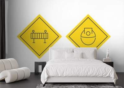 2 construction Icons For Personal And Commercial Use... Wall mural