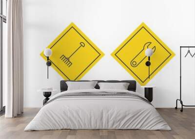 2 construction Icons For Personal And Commercial Use... Wall mural