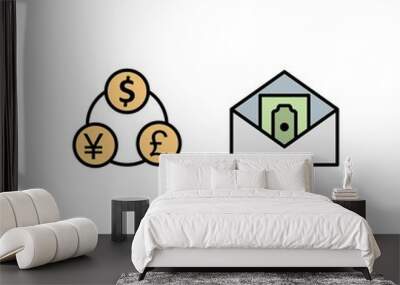 2 Icon Set Of banking For Personal And Commercial Use... Wall mural