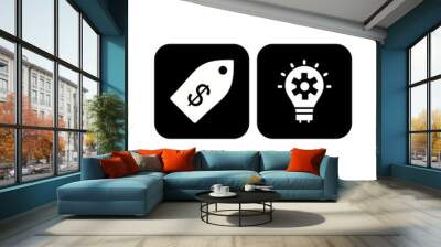 2 Icon Set Of business For Personal And Commercial Use... Wall mural