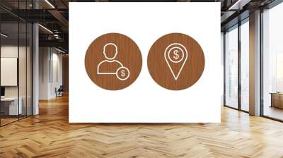 2 Set Of business icons isolated on white background... Wall mural