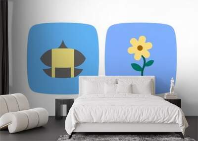 2 Universal Icons For Personal And Commercial Use... Wall mural