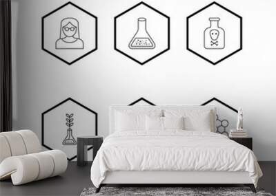 6 Set Of education icons isolated on white background... Wall mural