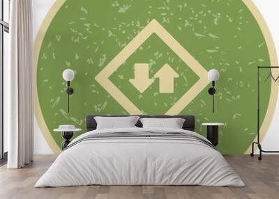 Illustration Two way traffic Icon Wall mural