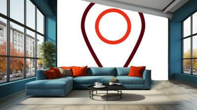 Marker Thick Line Two Colors Icon Design Wall mural