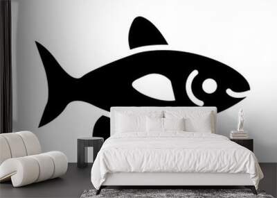 Neon Tetra Glyph Icon Design Wall mural