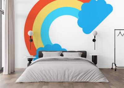 Rainbow Flat Icon Design Wall mural