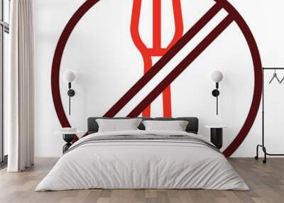 Starvation Thick Line Two Colors Icon Design Wall mural