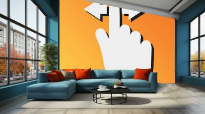 Swipe Vector Glyph Gradient Background Icon Desig Wall mural