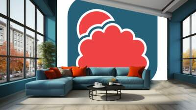 Weather App Glyph Two Color Icon Design Wall mural