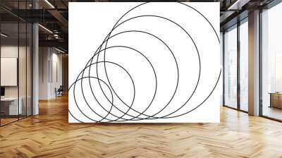 Circle line dynamic geometric, logo, icon Wall mural