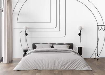 Circle shape design. Geometric element Wall mural