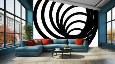 Circle with curve line gradient. Futuristic technology concept Wall mural