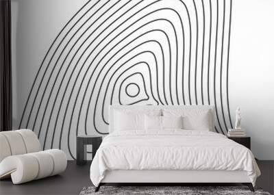 Circle with lines created blend. Technology style Wall mural