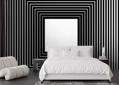 Dynamic square line. Geometric elements logo, icon Wall mural