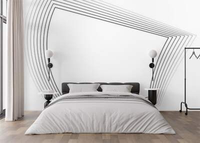 Square dynamic line shape. Gradient blend designs Wall mural