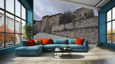 Rocca Calascio, a mountaintop fortress in Abruzzo, Italy Wall mural