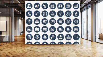 Big Industry icon set Wall mural