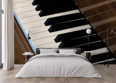 acoustic grand piano keyboard detail close up Wall mural