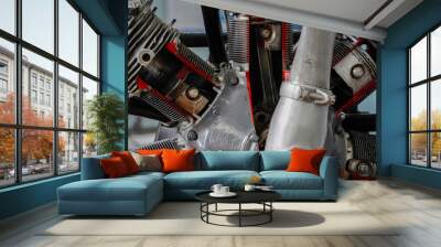 propeller airplane engine detail Wall mural