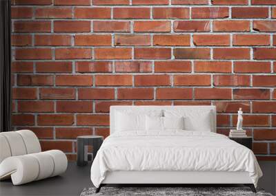 Background of red brick wall pattern texture. Great for graffiti inscriptions. Wall mural