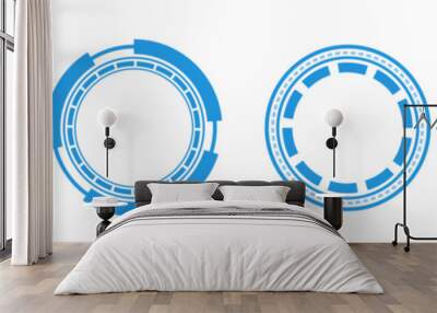 cyber border technology round circle Wall mural